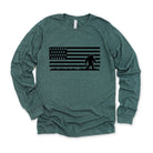 Bigfoot Flag Long Sleeve Shirt for Men *UNISEX FIT*-Long Sleeves-208 Tees Wholesale, Idaho