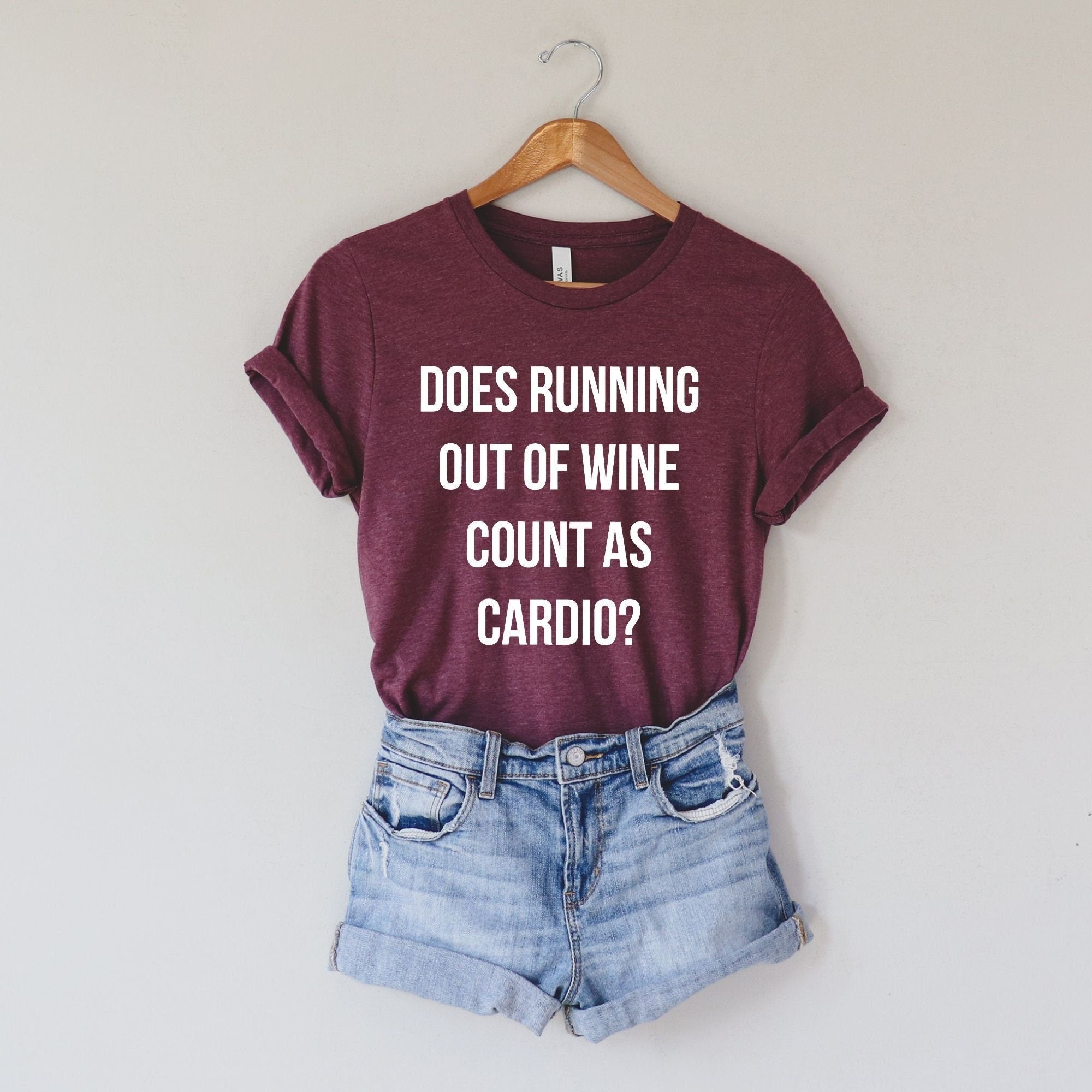 Does Running Out Of Wine Count As Cardio? TShirt for Women *UNISEX FIT*-208 Tees Wholesale, Idaho