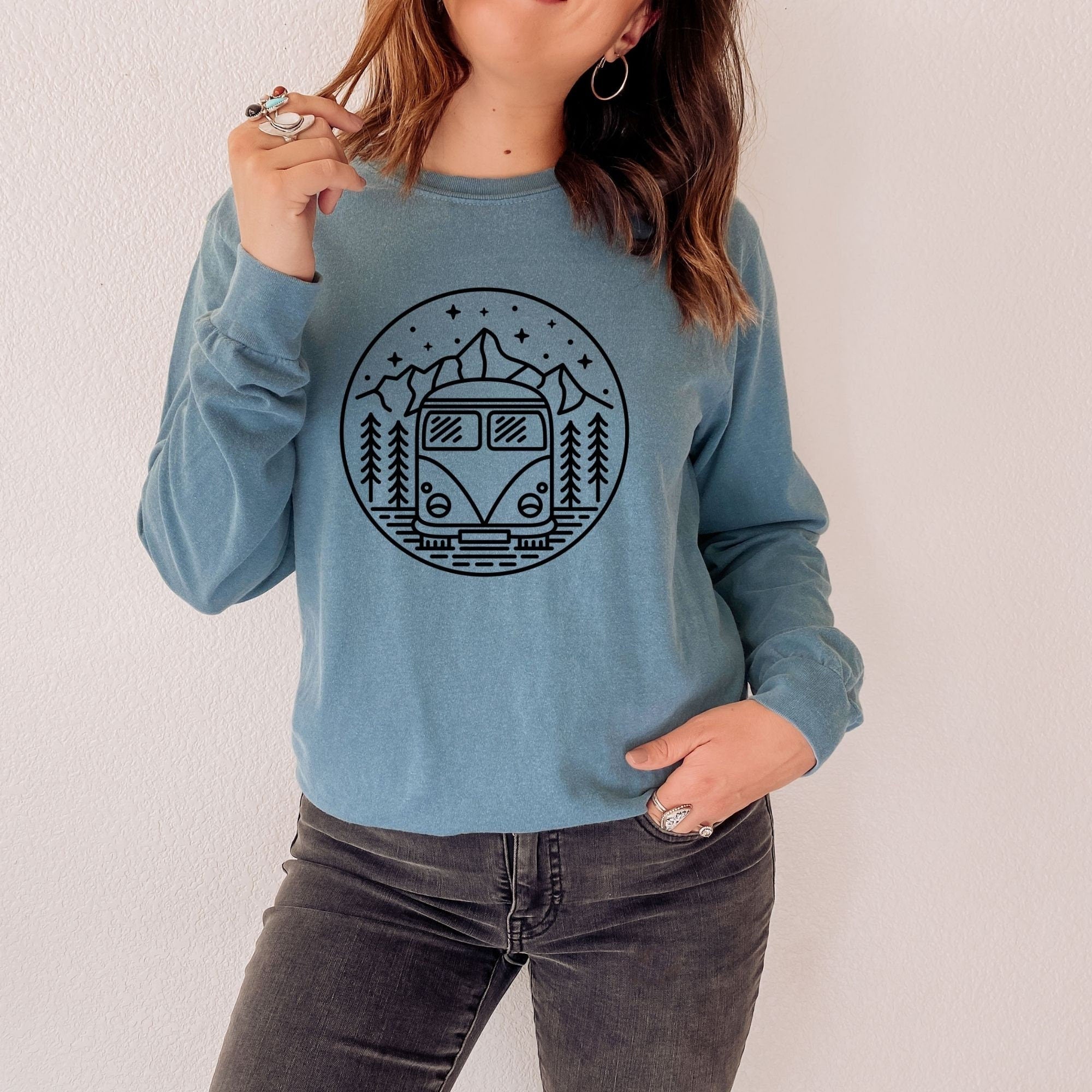 Roadtrip Vibes Long Sleeve Shirt *UNISEX FIT*-Long Sleeves-208 Tees Wholesale, Idaho