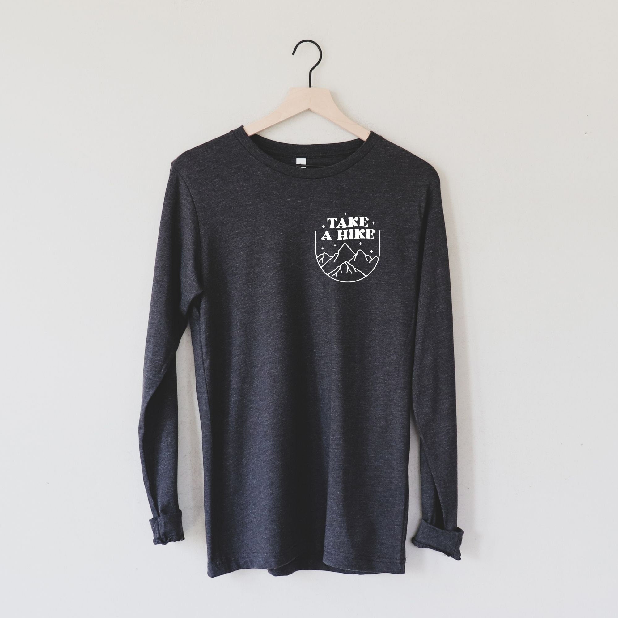 Take A Hike Long Sleeve Shirt, Hiking Shirt, Cute Nature Shirts, Get Outdoors and Explore More, Mountain Adventure, Casual Wanderlust *UNISEX FIT*-Long Sleeves-208 Tees Wholesale, Idaho