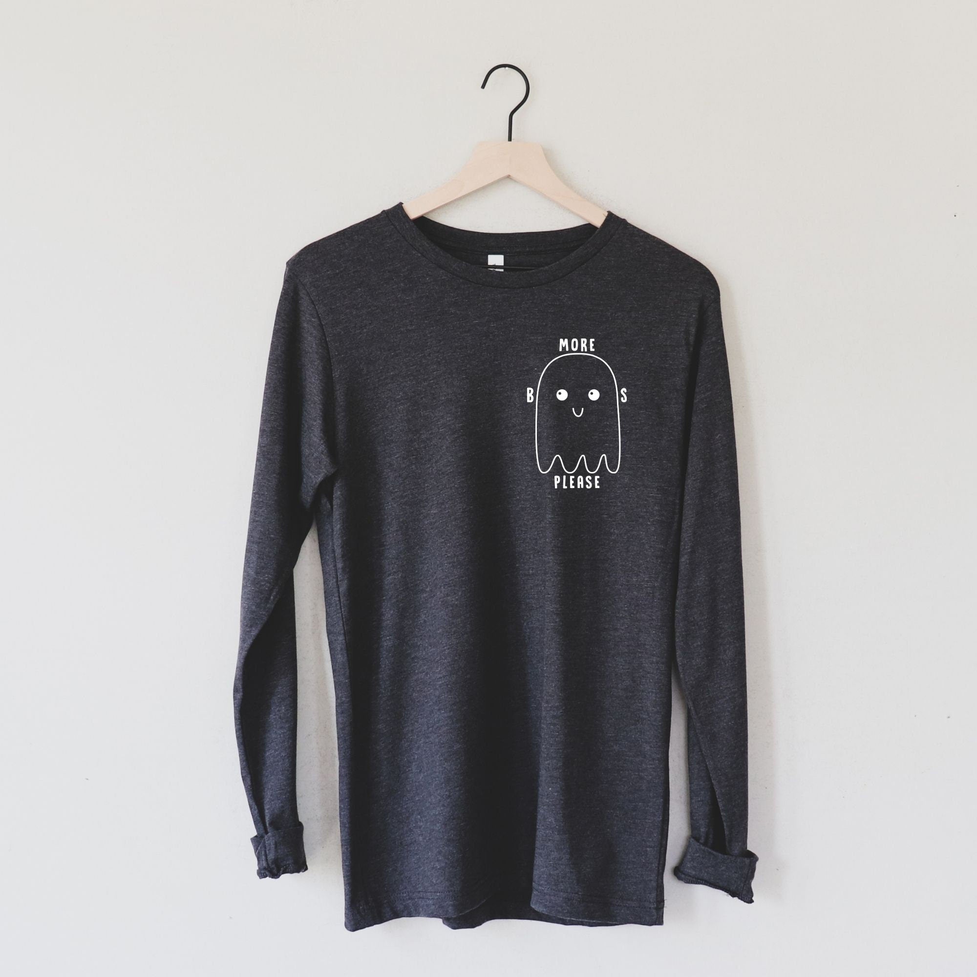 Boozy Ghost Long Sleeve Shirt, Halloween Shirt *UNISEX FIT*-Long Sleeves-208 Tees Wholesale, Idaho