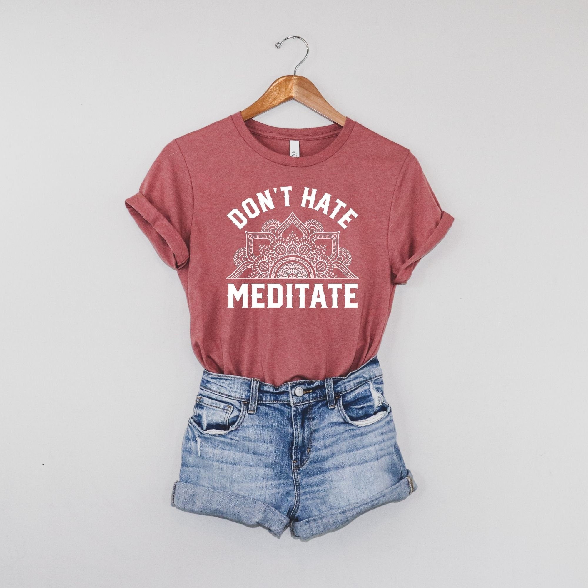 Don't Hate Meditate Yoga TShirt for Yogi *UNISEX FIT*-208 Tees Wholesale, Idaho