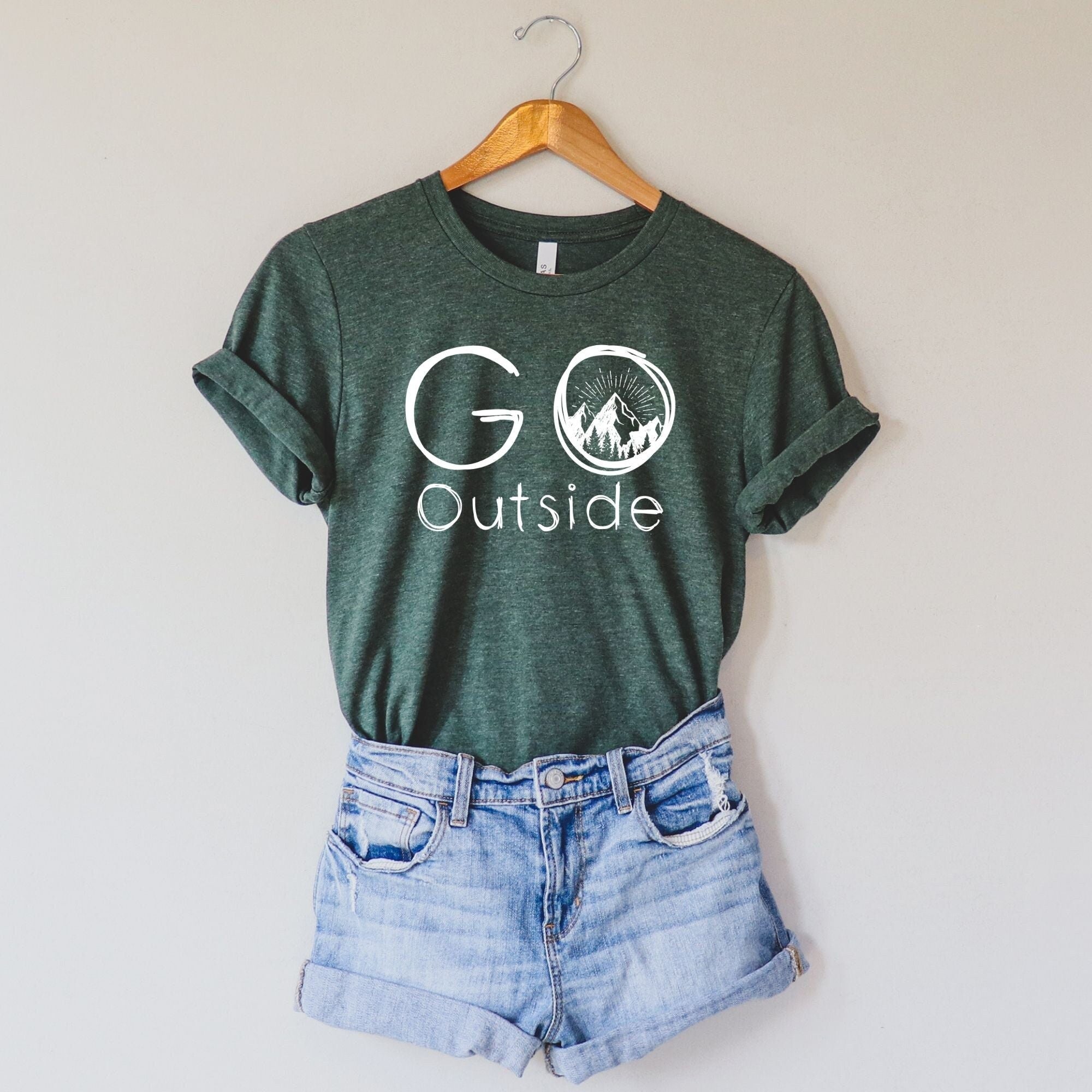 Go Outside Graphic Tee for Hiker *UNISEX FIT*-208 Tees Wholesale, Idaho