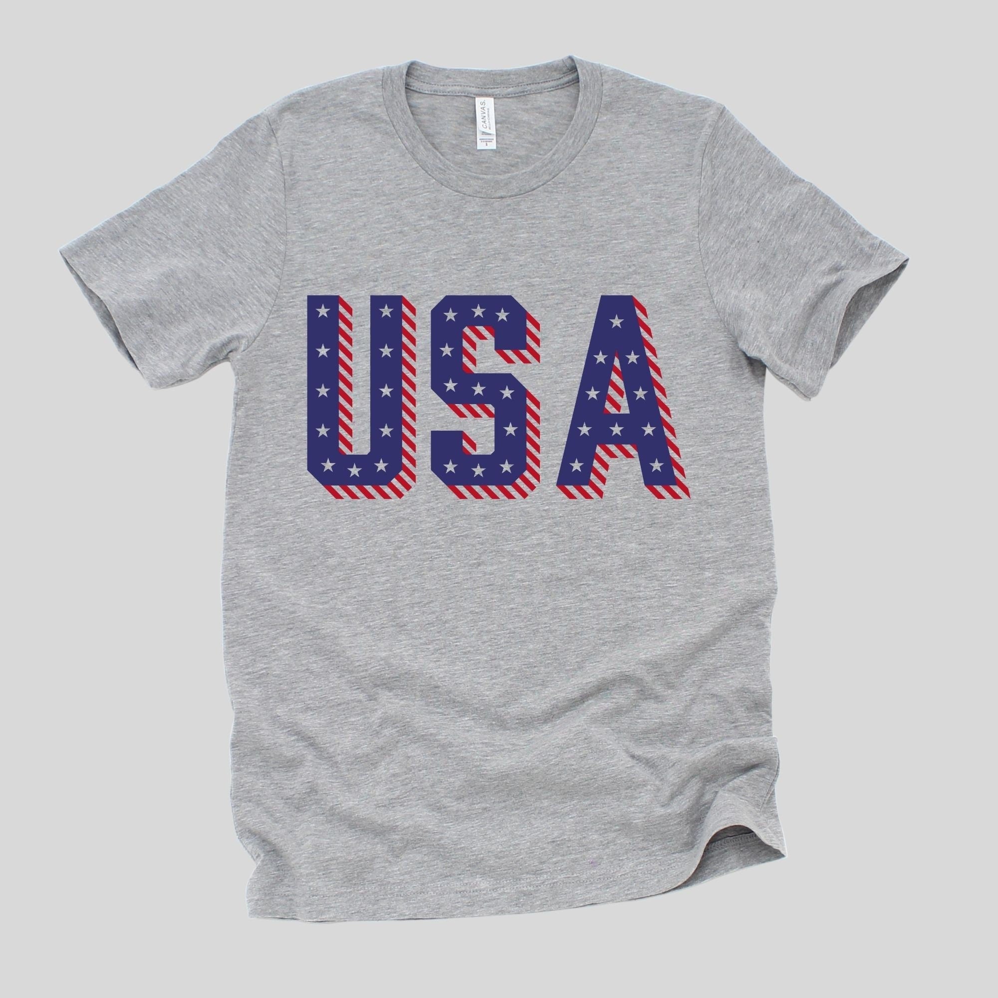 USA T Shirt for 4th Of July *UNISEX FIT*-Graphic Tees-208 Tees Wholesale, Idaho