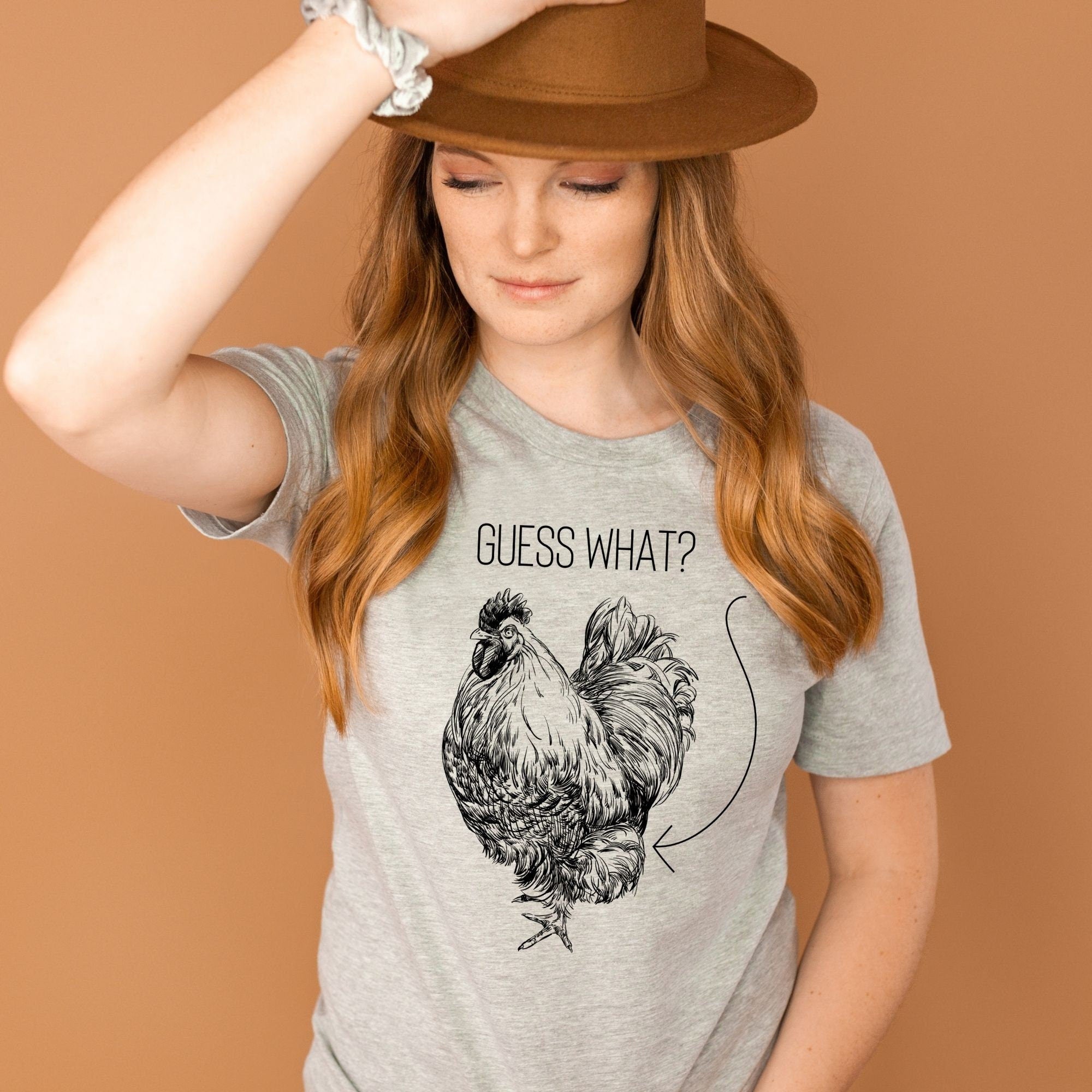 Guess What? CHICKEN BUTT Funny Graphic Tee *UNISEX FIT*-208 Tees Wholesale, Idaho