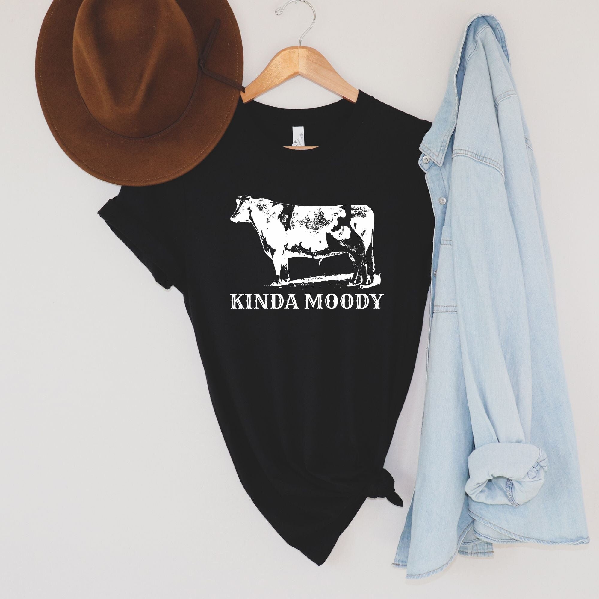 Moody Cow TShirt *UNISEX FIT*-Womens Tees-208 Tees Wholesale, Idaho