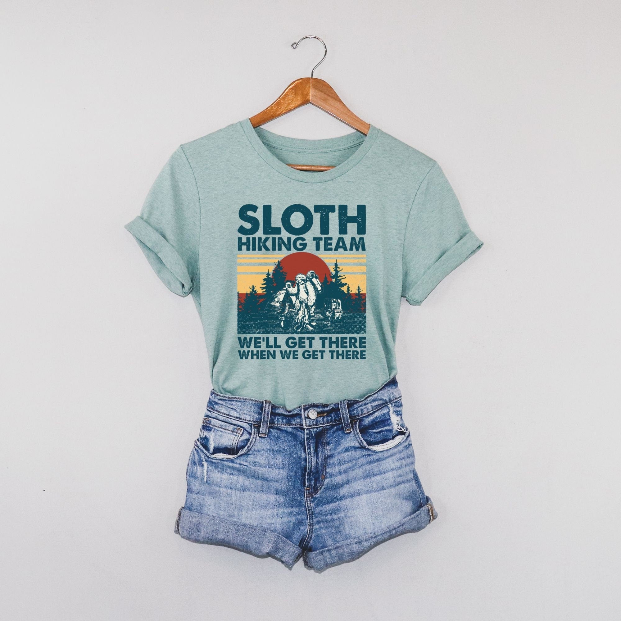 Sloth Hiking Team Tshirt for Hiker *UNISEX FIT*-208 Tees Wholesale, Idaho