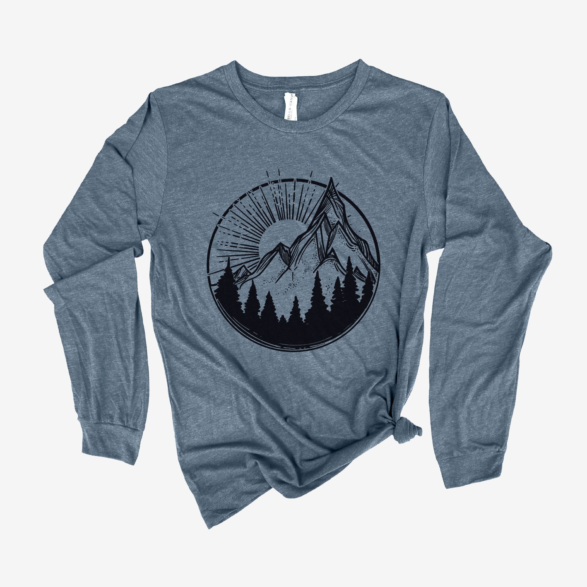 Mountain Sun Long Sleeve Shirt 46 *UNISEX FIT*-Long Sleeves-208 Tees Wholesale, Idaho