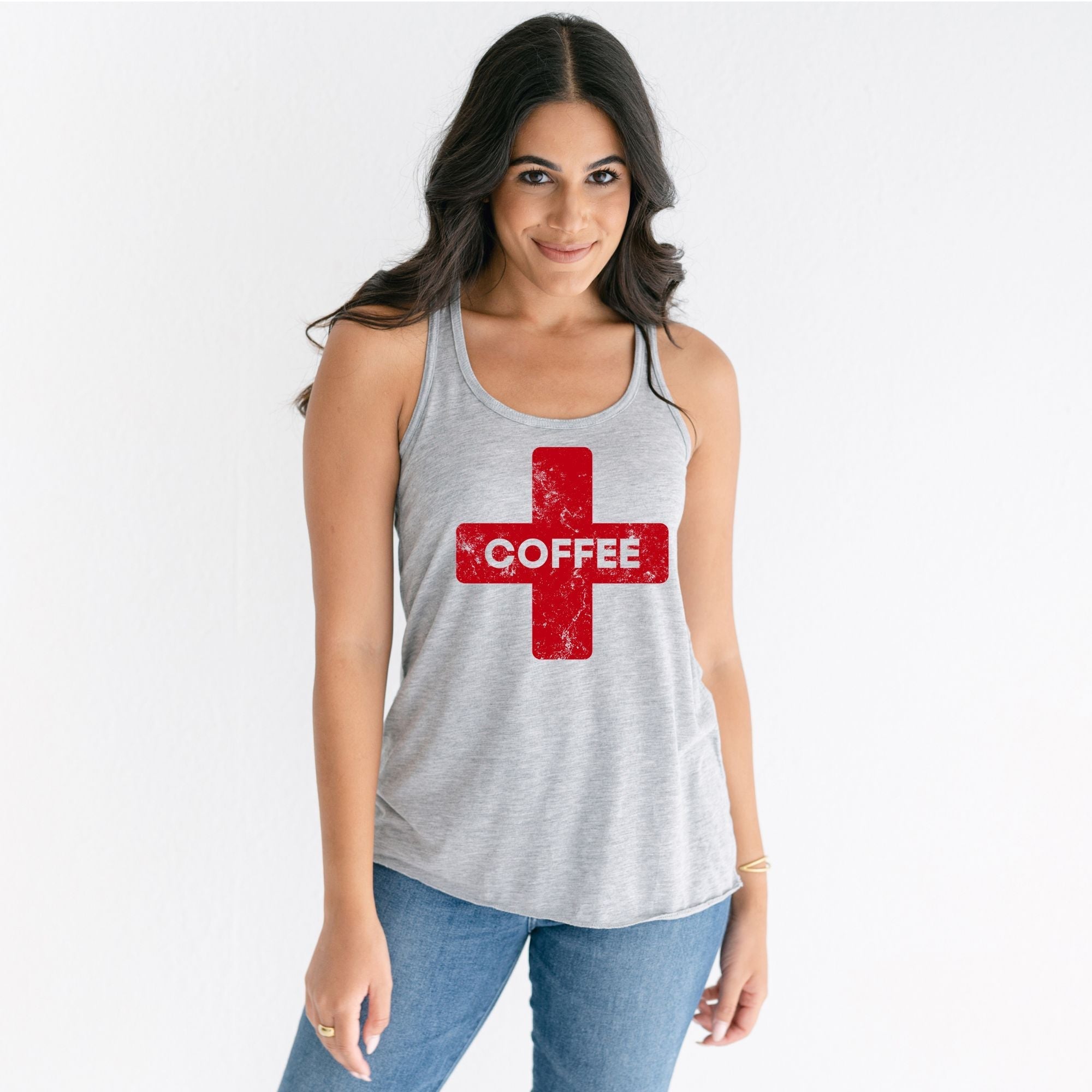 Caffeine First Aid Tank Top-Tank Tops-208 Tees Wholesale, Idaho