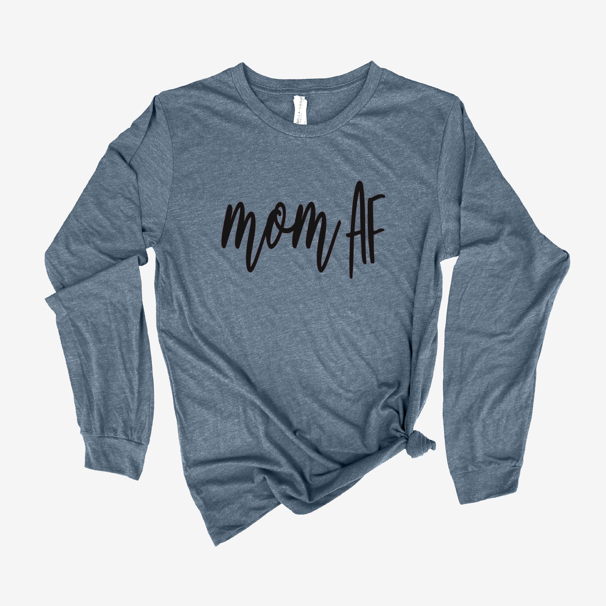 Funny Mom AF Long Sleeve Shirt *UNISEX FIT*-Long Sleeves-208 Tees Wholesale, Idaho