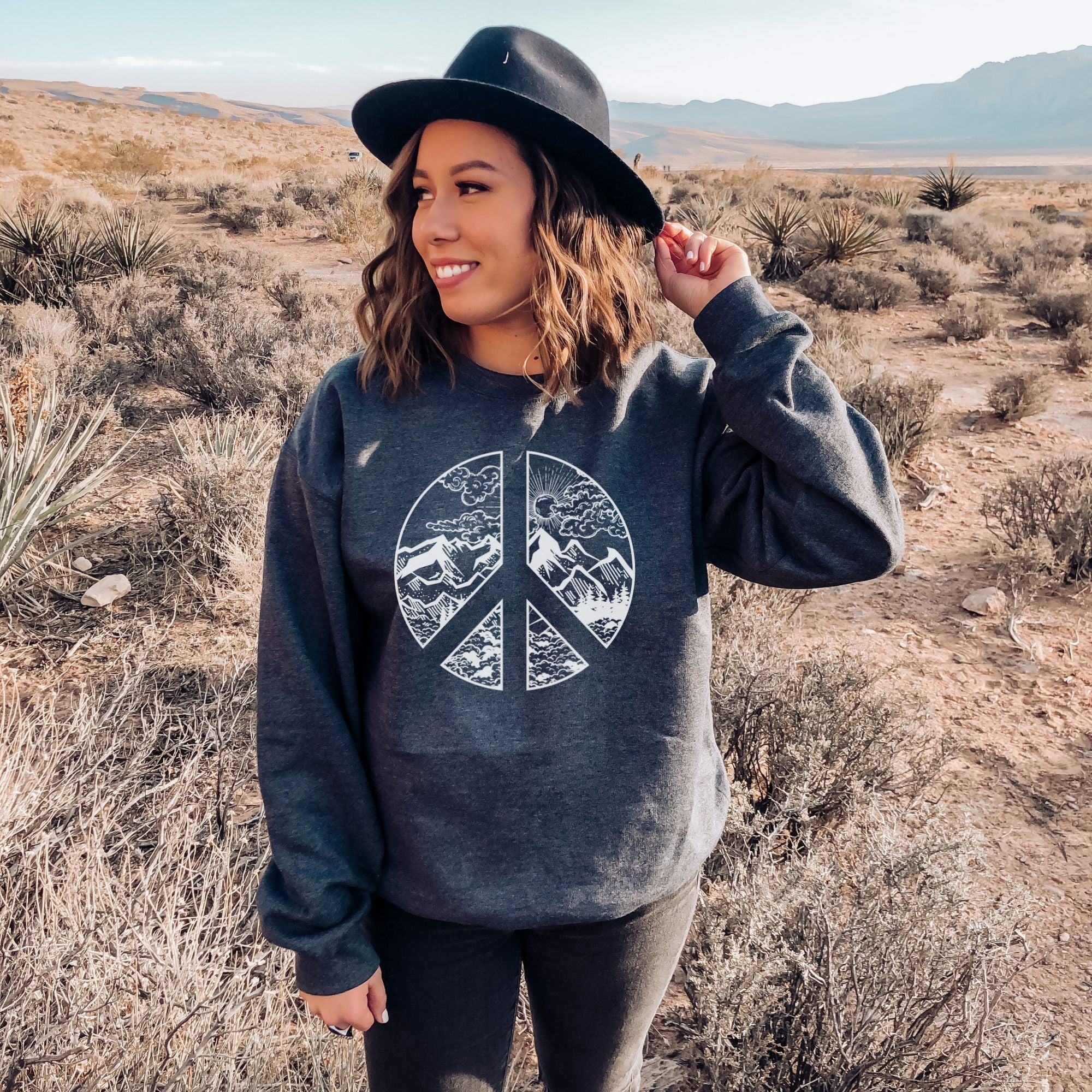 Peace Sweatshirt *UNISEX FIT*-Sweatshirts-208 Tees Wholesale, Idaho