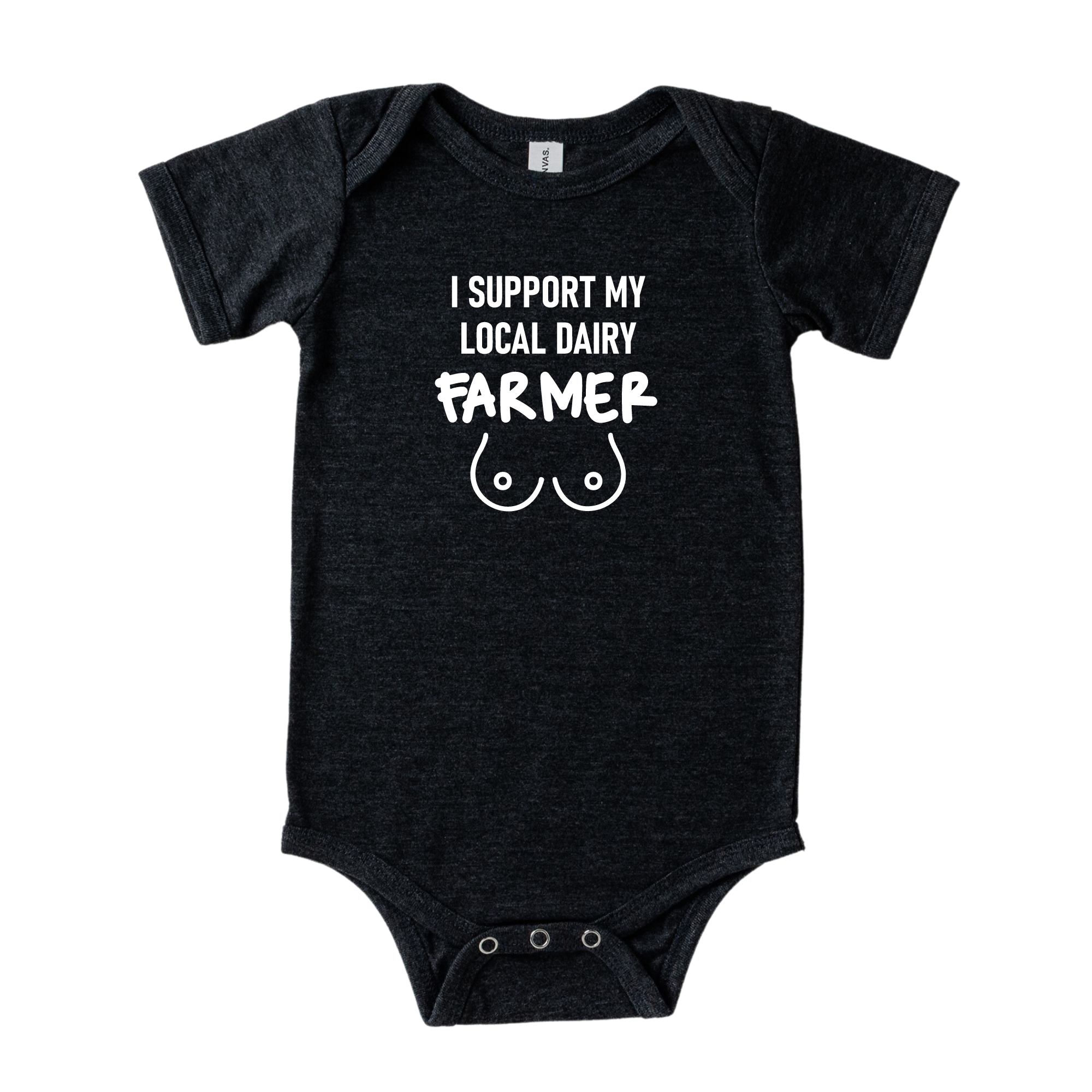 Support Local Dairy Farmer Boob Baby Bodysuit or Tshirt *UNISEX FIT*-Baby & Toddler-208 Tees Wholesale, Idaho