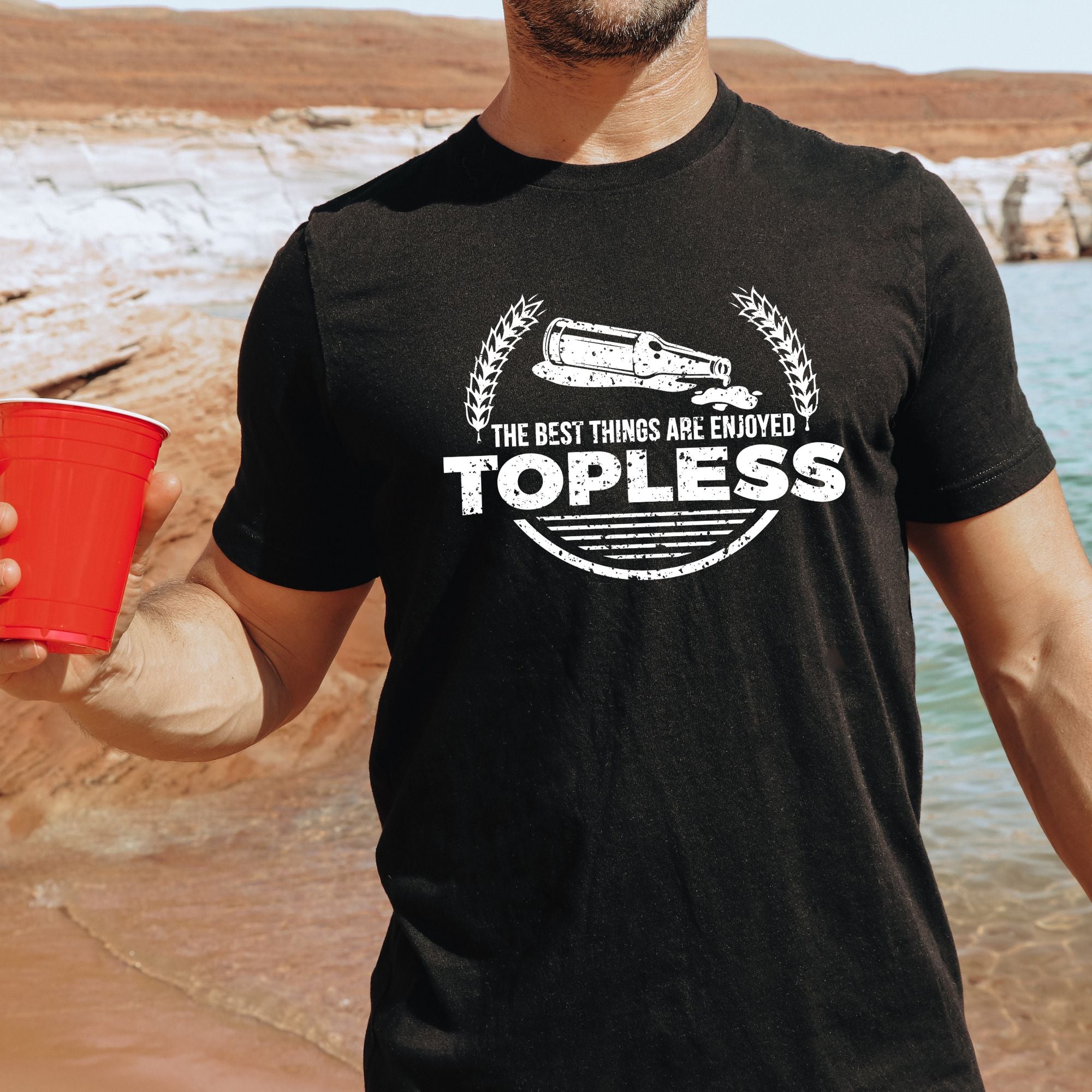 Topless TShirt for Jeep Lover, Beer Drinking TShirt *UNISEX FIT*-208 Tees Wholesale, Idaho