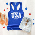 USA 4th of July Tank Top-Tank Tops-208 Tees Wholesale, Idaho