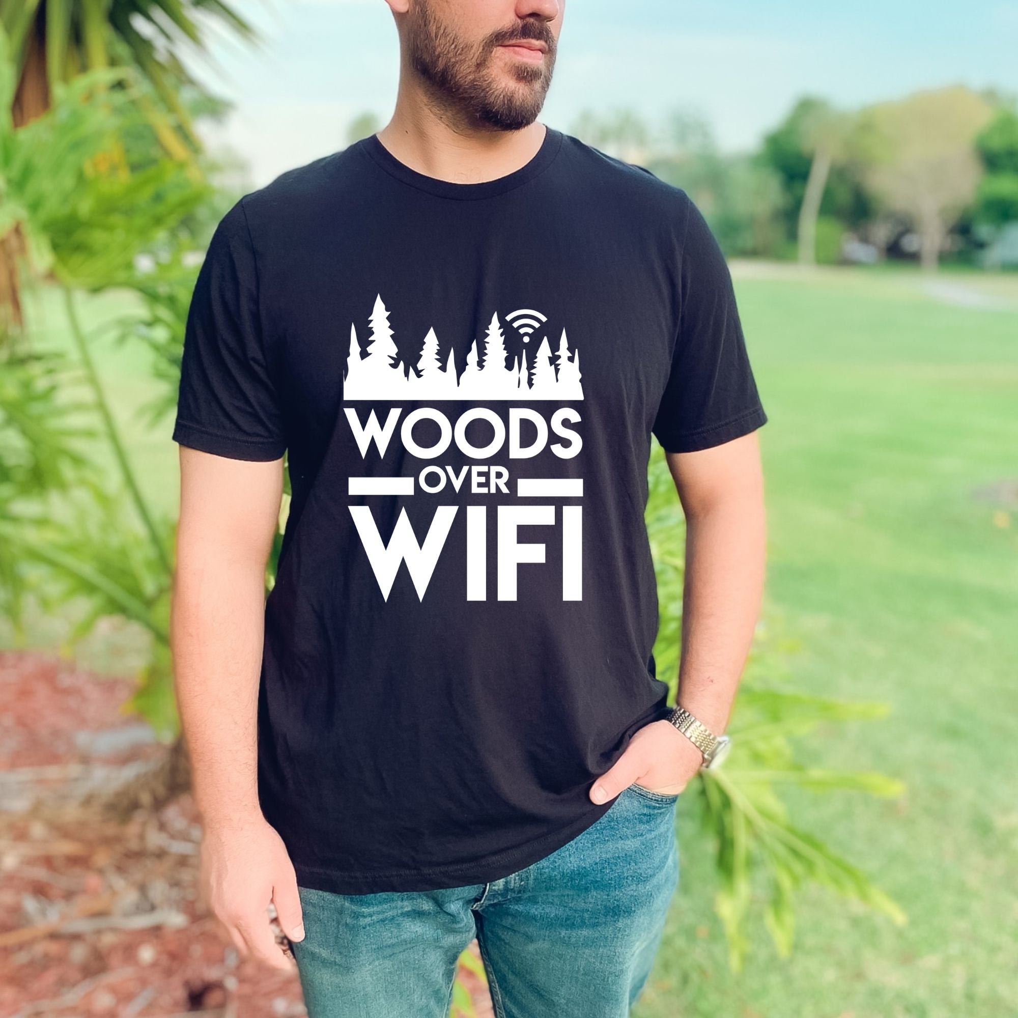 Woods Over Wifi Mens TShirt *UNISEX FIT*-208 Tees Wholesale, Idaho