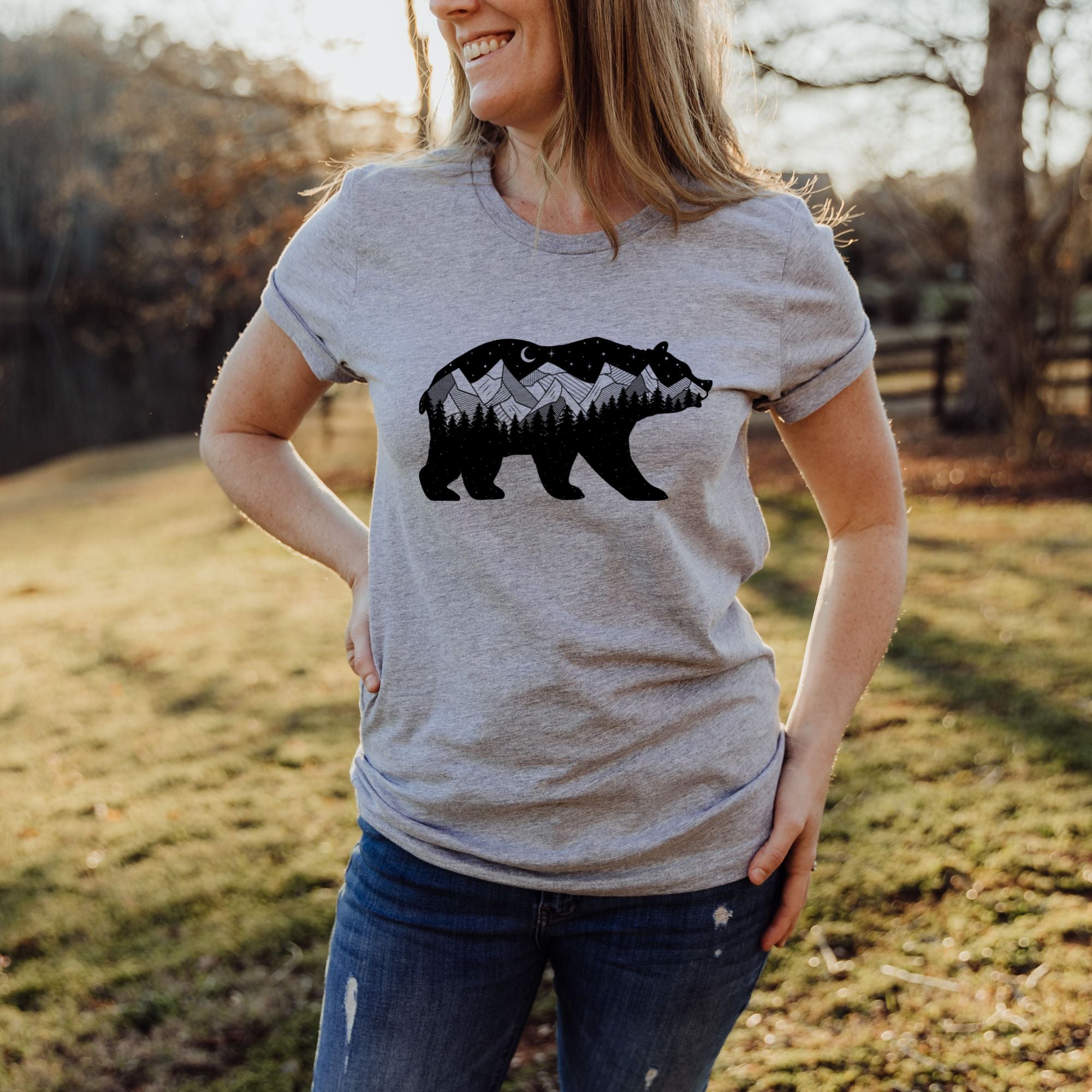 Bear Shirt for Hikers *UNISEX FIT*-208 Tees Wholesale, Idaho