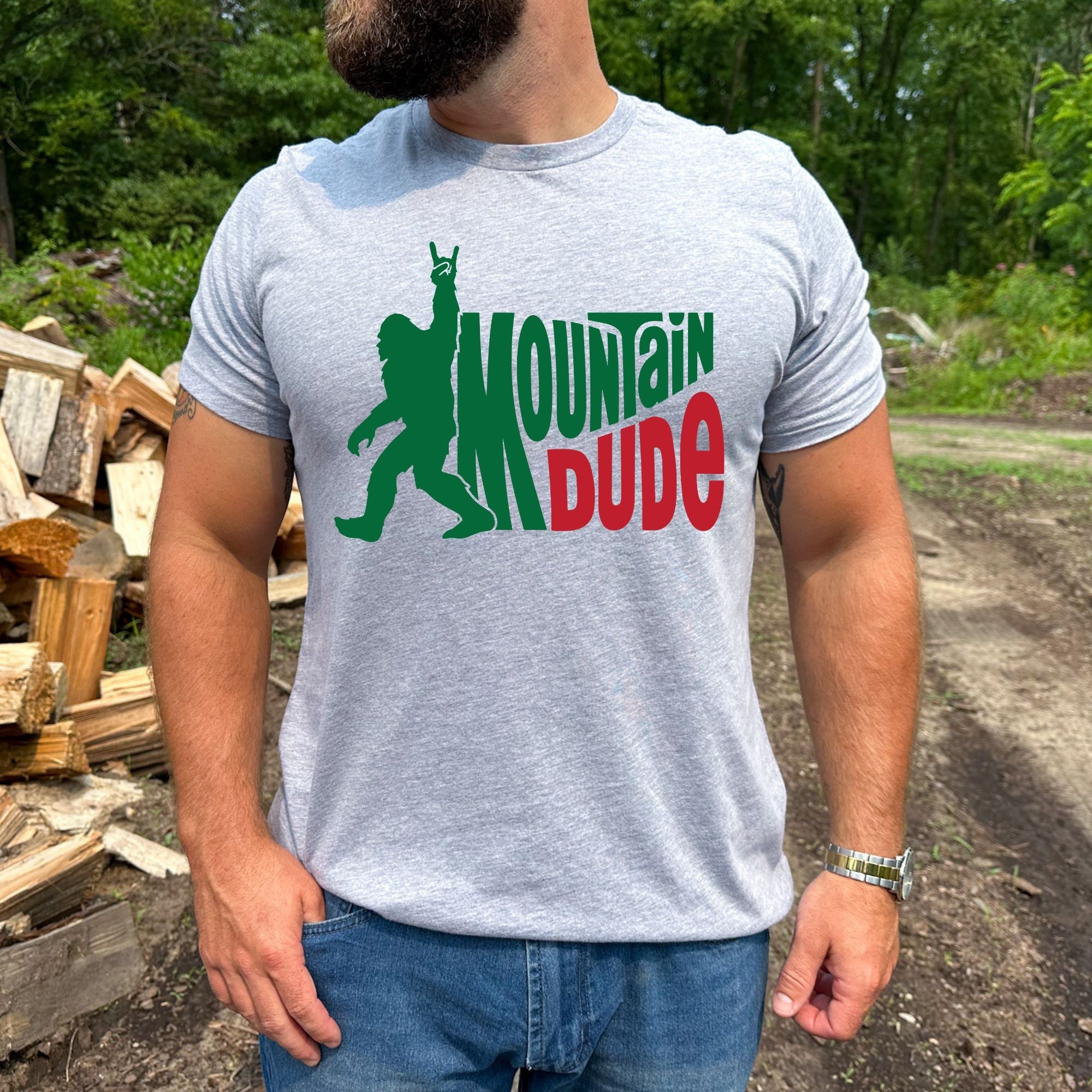 Mountain Dude Funny Bigfoot Graphic Tee *UNISEX FIT*-208 Tees Wholesale, Idaho